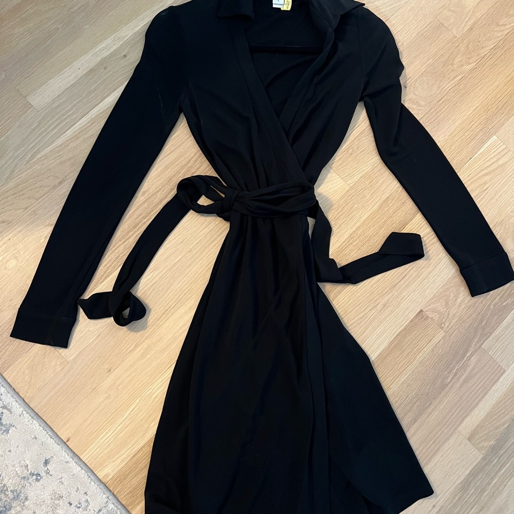 Diane von Furstenberg Black Wrap Dress